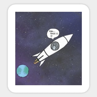 Peace in Space Sticker